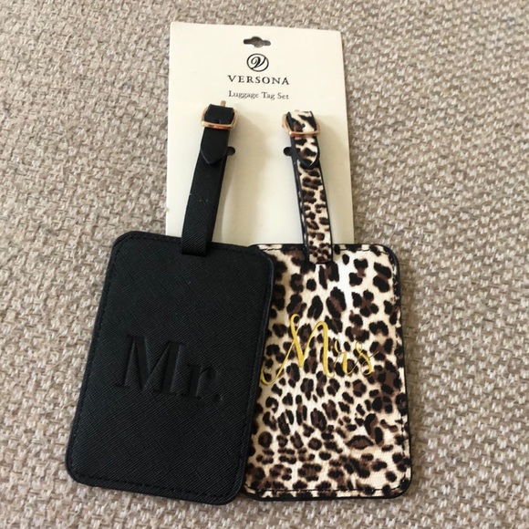 Mr & Mrs Versona Luggage Tag Set, NWT - Picture 1 of 4
